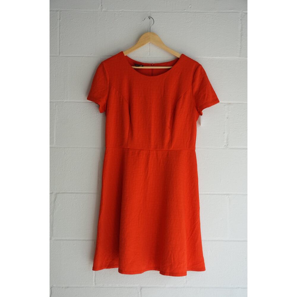 AB Studio Red Textured A Line Dress Size 12‎